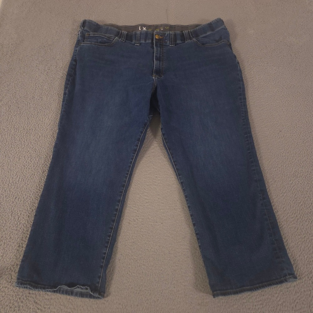 Lee Jeans Mens 52x30 Blue Extreme Motion Relaxed Straight Stretch Denim Pants